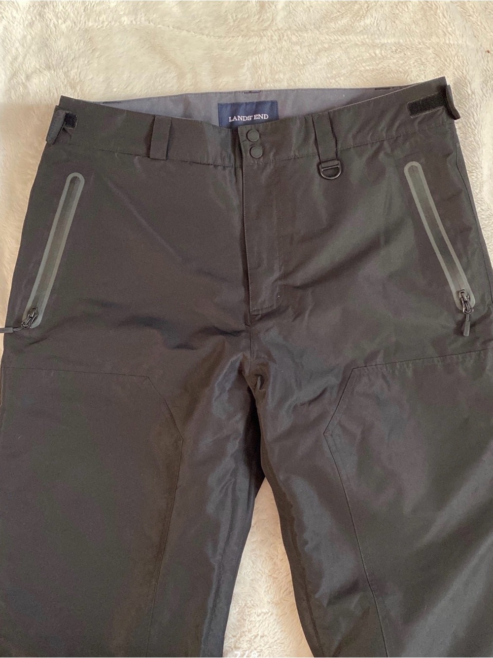 Lands' End Black Men’s Water-Resistant Jogger Pants